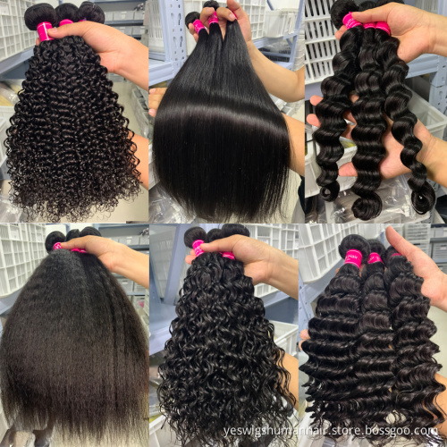 28 30 38 40 Inch Raw Brazilian Virgin Cuticle Aligned Human Hair Extension Double Drawn Remy Human Hair Weaves Extension Bundles